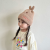 Autumn and Winter New Children's Hat Scarf Two-Piece Set Cartoon Rabbit Ears Knitted Hat Boys and Girls Baby Wool Cap