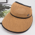 2024 New Big Brim Visor Straw Hat Women's Ponytail Sun Hat Face Cover Sun-Proof Breathable Thin Sun Hat