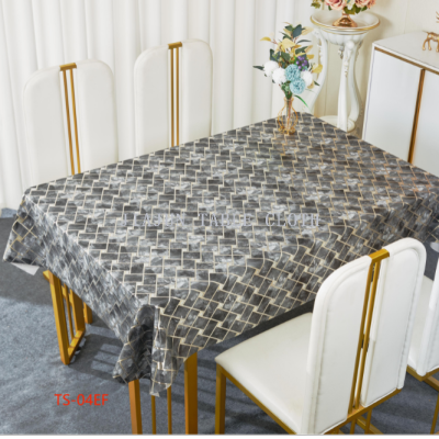 TS Yarn Fabric Tablecloth, Oil-Proof and Stain-Proof Waterproof Tablecloth