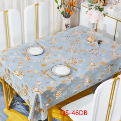 QS Yarn Fabric Tablecloth, Oil-Proof and Stain-Proof Waterproof Tablecloth
