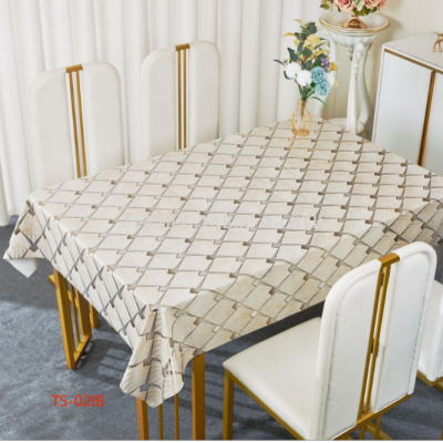 Ts High-End and Fashionable Yarn Fabric Tablecloth Tablecloth, Oil-Proof and Stain-Proof Waterproof Tablecloth