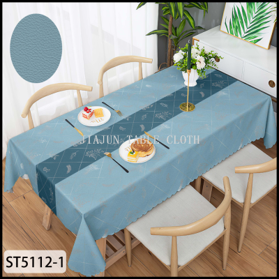Pu Color High-End European Style Waterproof and Oilproof anHeatproof No-CleanTableclothHotelRestaurantHomeUse Tablecloth