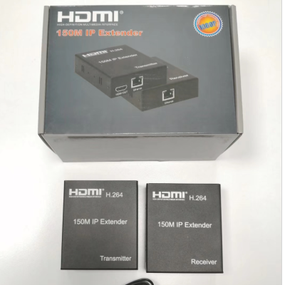 Hdmi Extender 150 M 200M Network Cable Rj45 to Hdmi with Book Ground-Ring out Infrared Back Control Power Supply