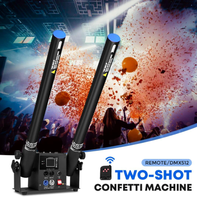 Electronic Salute Launcher Bar Stage Atmosphere Props Wedding Electronic Confetti Cracker Launcher Four Heads Gun Salute