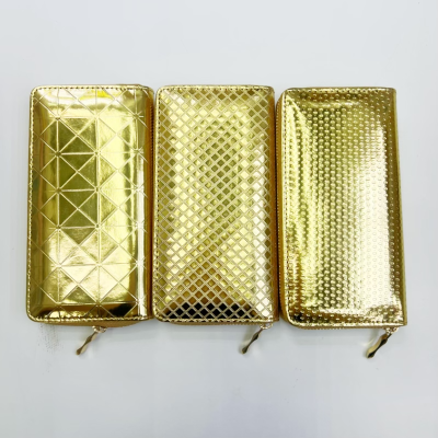 European and American Gold Vintage Wallet with Good Quality Zipper Bag Yiwu Factory Factory Direct Sales Storage Bag Gift