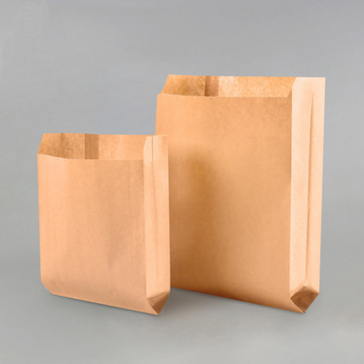 Scallion Pancake Pancake Rougamo Oil-Proof Wrapping Paper Bag Chicken Steak Bag Coated Ice Noodle Bag Packaging Kraft Paper Bag Pointed Bottom Bag