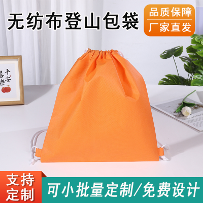 Non-Woven Drawstring Pouch Shoes Clothing Dustproof Storage Paing Bag Toys Drawstring Bag in Sto Printed Logo