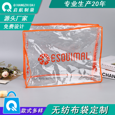 Factory Direct Sales Waterproof PVC Pstic Handbag Home Textile Quilt Paaging Bag Transparent and Dustproof Zipper Bag Wholesale