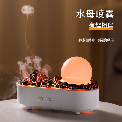 New Flame Jellyfish Spit Smoke Ring Crystal Ball Aromatherapy Humidifier Bedroom Office Automatic Aroma Diffuser