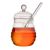 Glass Honey Pot with Stirring Rod Creative Transparent Exquisite Household a Bottle of Honey Simple Jam Bottle with Lid