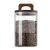 American Handle Wooden Lid Glass Storage Moisture-Proof Tank Snack Coffee Beans Storage Box Tea Seal Storage Tank