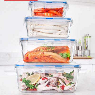Fenix Tempered Glass Crisper Lunch Box Microwaveable Oversized Freshness Bowl with Lid Sealed Lid Large