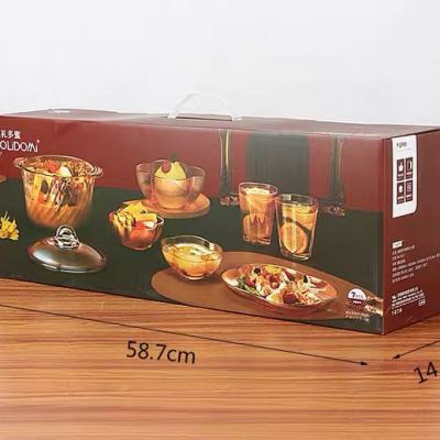 Glass Tableware Two Five Seven Eight-Piece Set Eleven-Piece Set Gift Glass Bowl Tableware Suit
