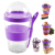 S127 Creative New Double Layer Salad Cup Plastic Cup Cool Drinks Cup Juice Cup Yogurt Cup Transparent Cup with Spoon Set
