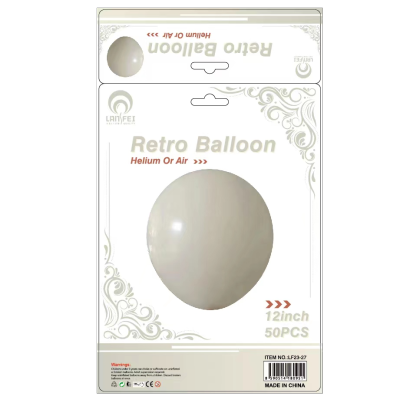 Lan Fei Retro Balloon Morandi color Helium or air 12 inch 50 pcs