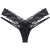 ThongV1.European and American Sexy V-Shaped Lace Hollow Elastic Ribbon Seduction Low Waist T-String for Women T-Shaped Panties