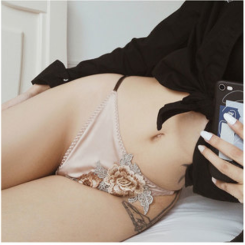 magic box mystery french retro lace t-back floral satin waist adjustable t-type pants low waist briefs