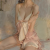 Fantasy Pink French Sexy Pajamas Suspenders V-neck with Ice Silk Thin Lace Home Wear Two-Piece Set
