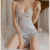 Fantasy Pink Sexy Pajamas Ice Silk Thin with Shoulder-Straps Nightdress Pure Desire Lace Hollow Temptation Short Night Dress