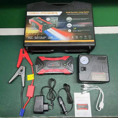 Car Emergency Power Supply Battery Ignition High Power 6000 MA Power Supply (Car) with Air Pump