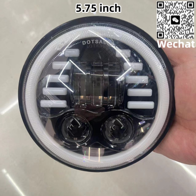 5.75-Inch Motorcycle Harley Headlight Modified Headlight Spotlight Turn Signal Streamer Led Shepherd Headlight