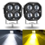 Car LED Light Four-Leaf Clover Work Light Lens Two-Color Light Motorcycle External Light 40W External Light
