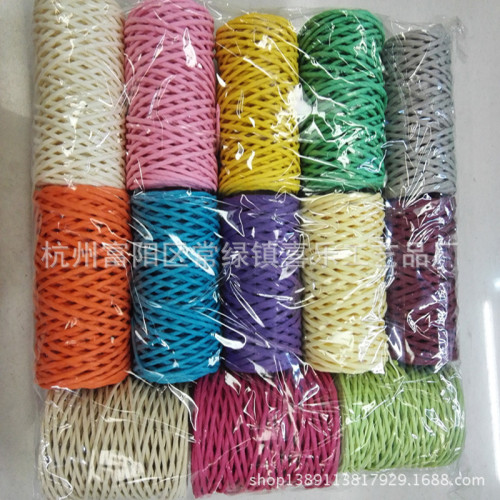 厂家供应编织纸绳 无铁丝纸藤专用编织篮子盒子 30码