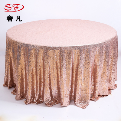 New Fashionable Sequins Nordic Tablecloth Wedding Banquet Supplies Tablecloth Disposable round Tablecloth Hotel Table Mask Manufacturer