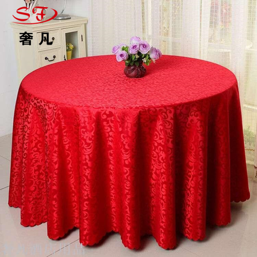 tablecloth factory customized hotel wedding banquet round double hook flower polyester tablecloth restaurant ding room eight-immortal table dining table cloth