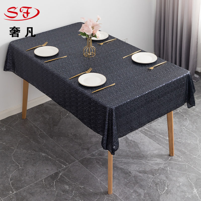 INS Internet Celebrity Wedding Banquet Party Christmas Decoration Table Cloth Polyester Embroidered Rose Gold Sequin Tablecloth