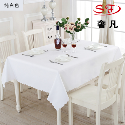 Solid Color Simple Modern Hotel Conference Tablecloth Restaurant Restaurant Home Rectangular Plain Dust Cover Cloth Stall Cloth