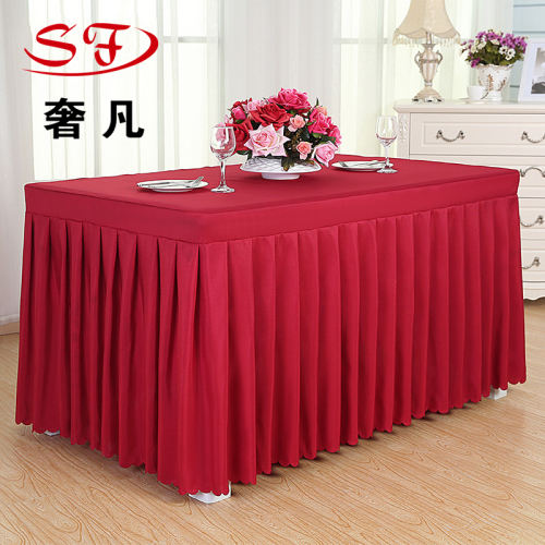 hotel meeting room sign-in table skirt wedding banquet table skirt home table top tablecloth rectangular tablecloth table skirt