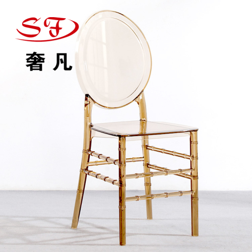 factory wholesale wedding chair acrylic transparent crystal chair resin bamboo chair plastic integrated outdoor wedding chair