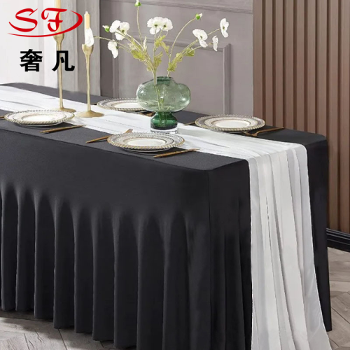 thickened sundress elastic table cover rectangular hotel wedding banquet dining-table decoration tablecloth jellyfish skirt tablecloth