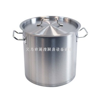 Stainless Steel 30 Double Bottom Soup Pot Commercial Soup Pot Double Ears with Lid Multi-Purpose Barrel