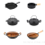 Commercial Cast Iron Pots/Pans/Skillets/Woks/Saucepans Collection, Multiple Sizes Available, for Hotels, Restaurants, Steak Houses Use