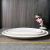 White Oval Embossed Ceramic Plate Egg-Shaped Diningware, 12/14/16-Inch for Commercial Household Wholesale