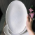 White Oval Embossed Ceramic Plate Egg-Shaped Diningware, 12/14/16-Inch for Commercial Household Wholesale