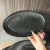 Black Oval Embossed Ceramic Plate Egg-Shaped Diningware, 12/14/16-Inch for Commercial Household Wholesale