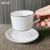 White Porcelain Coffee Cup & Saucer Set Set with Golden Line Embellishment, Professional Kitchenware for Hotel, Restaurant, Commercial and Household