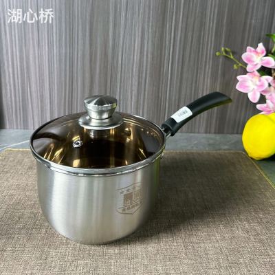 Food Grade Composite Stainless Steel Saucepan with Lid, 16cm & More Sizes, Multipurpose Soup Pot, Professional Cookware for Commercial Kitchens of Hotels, Restaurants, and Household Use