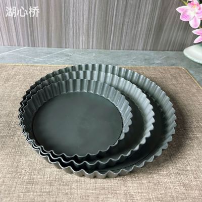 1.0mm Aluminum Alloy Tart/Pie/Pizza Baking Pans with Removable Bottom, 3 Sizes Available, Professional Baking Tools/Utensils for Commercial Kitchens of Restaurants, Hotels, and Bakeries, Household Use