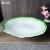 10mm Large Size Lotus-Leaf-Shaped Hand-Painted Glass Fruit Plate, Sashimi Plate with Stainless Steel Base, Professional Tableware for Restaurants, Hotels, Buffets, Events, Weddings, etc.