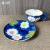 Blue Cherry Blossom Hand-Painted Ceramic Coffee Coffee Cup and Saucer Set, Delicate Design, for Gifting, Commercial Use for Cafe, Restaurant, and Household Use
