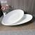 White Ceramic Elevated Oval Plates and Bases Sets, 16-Inch & 18-Inch, Professional Ceramic Tablewares for Hotels, Restaurants, Events, and Household Uses