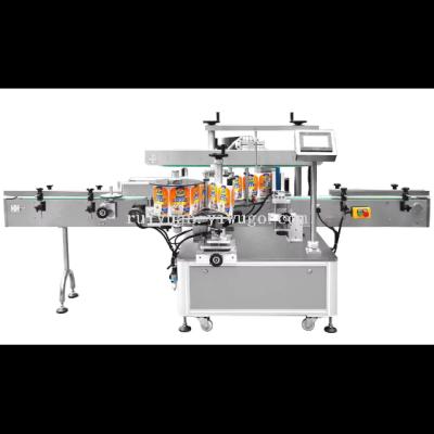 Automatic Double-Sided Labeling Machine Flat Bottle Double-Sided Bottle Labeling High Configuration