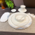 Factory Direct Sales Hotel Ceramics Tableware Dishes and Spoons Towel Tray Kitchen Hotel Table Setting Eight-Piece Set 