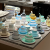 Hotel Restaurant Imitation Porcelain Plastic Melamine Cup Plate Dish Spoon Double Color Rice Bowl Melamine