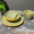Hotel Restaurant Imitation Porcelain Plastic Melamine Cup Plate Dish Spoon Double Color Rice Bowl Melamine