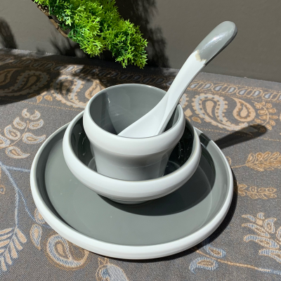 Imitation Porcelain A8 Commercial Melamine Cup Plate Dish Soup Spoon Two-Color Rice Bowl Melamine Factory Wholesale